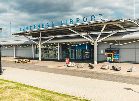 Entrance of Inverness Airport